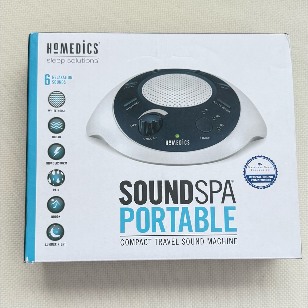 Homedics Black and White SoundSpa Travel Machine